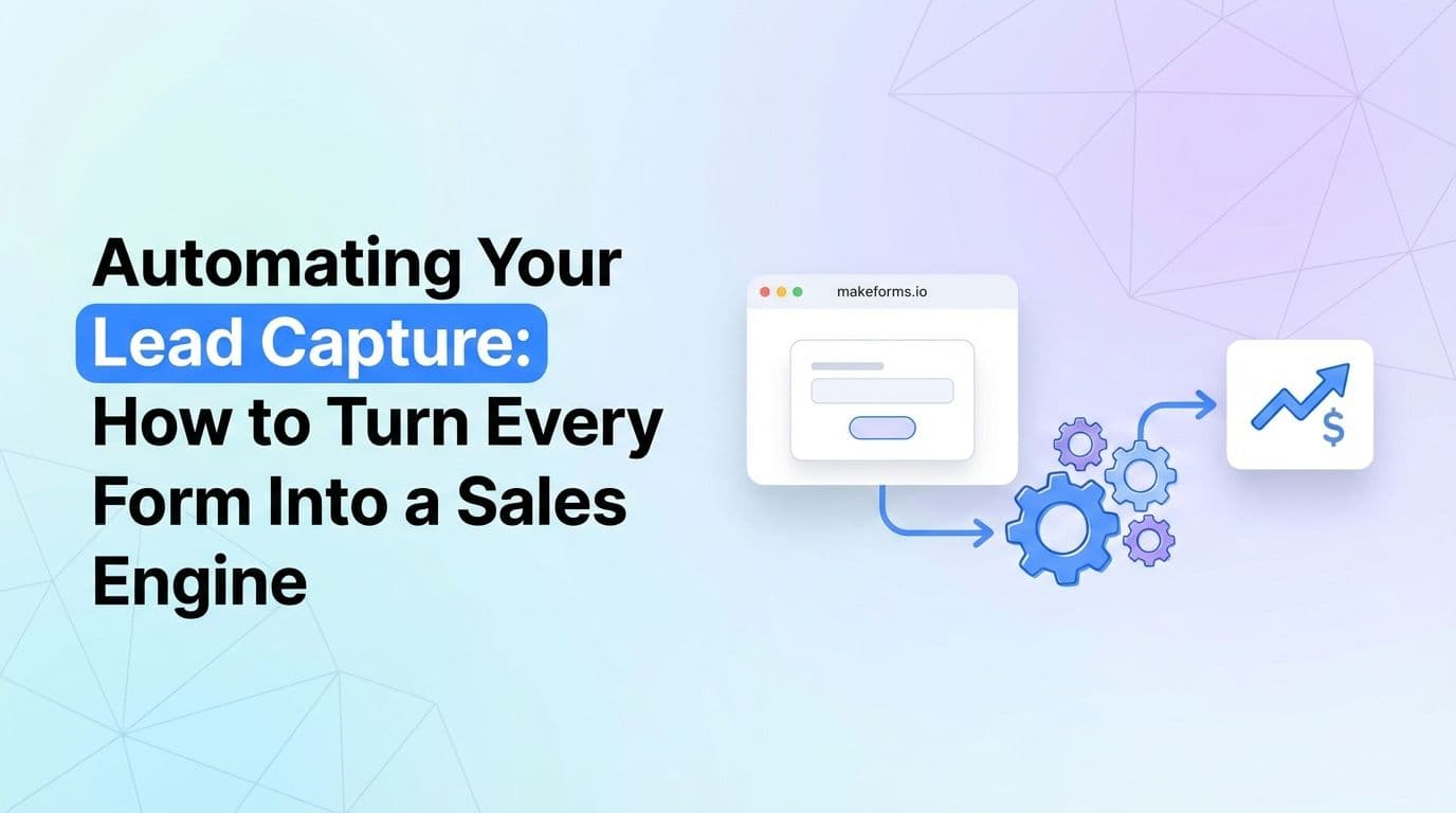 Automating Your Lead Capture: How to Turn Every Form Into a Sales Engine